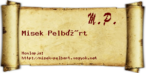 Misek Pelbárt névjegykártya